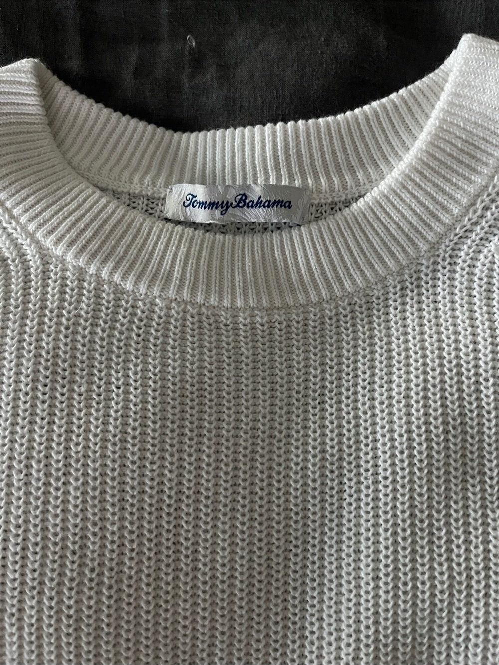 Tommy Bahama Zandra Linen French sleeve knit sweater top medium - Picture 2 of 6